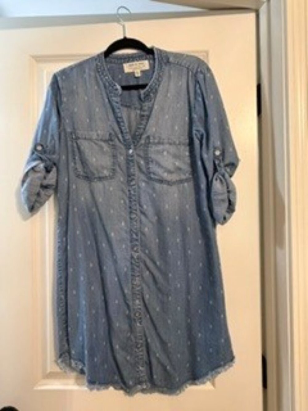 Cloth & Stone MaryLou Chambray Printed Shirt Dress